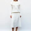 blouse en maille à maxi col