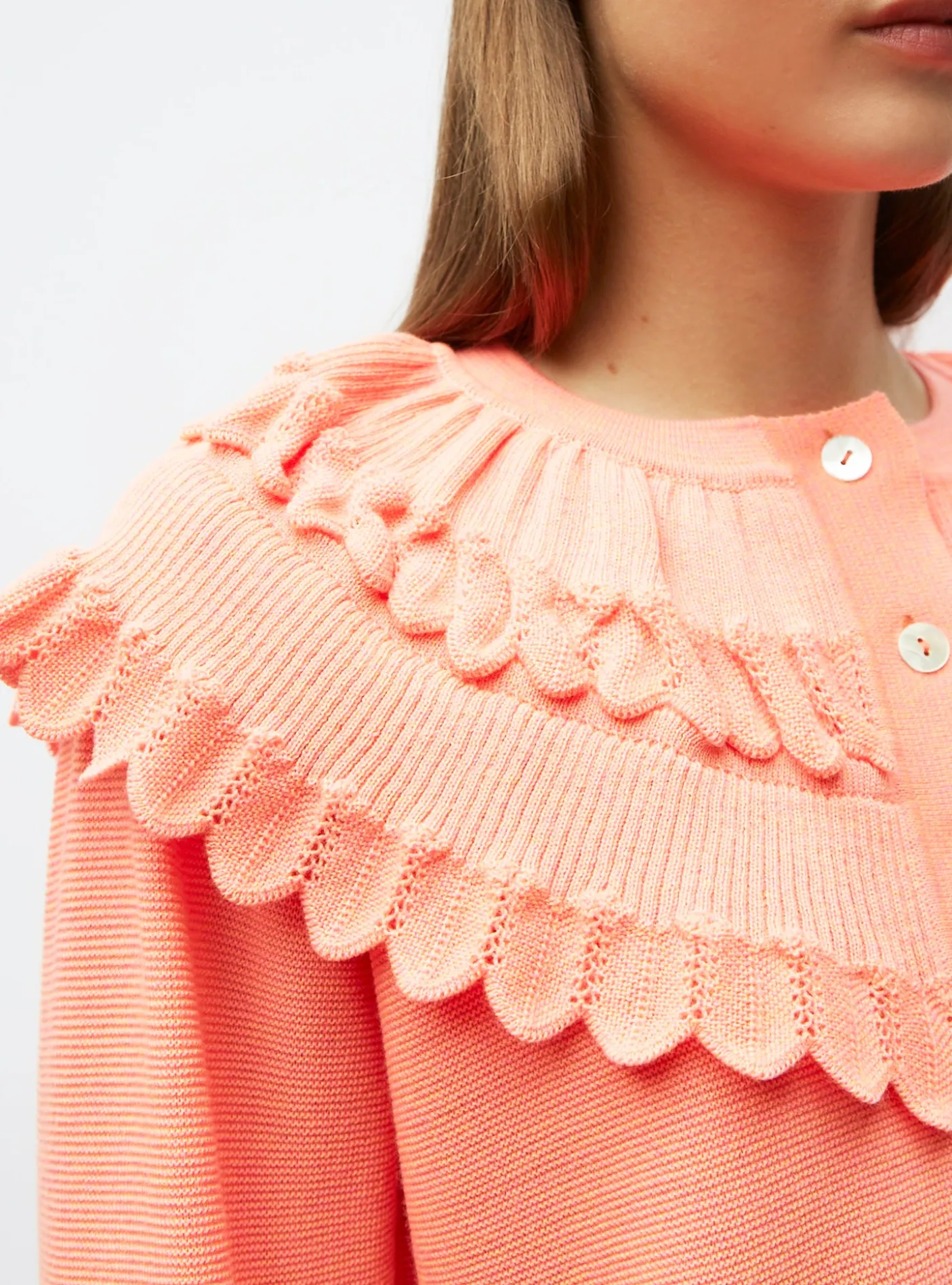 blouse en maille à maxi col
