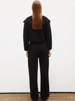 blouse en maille à maxi col