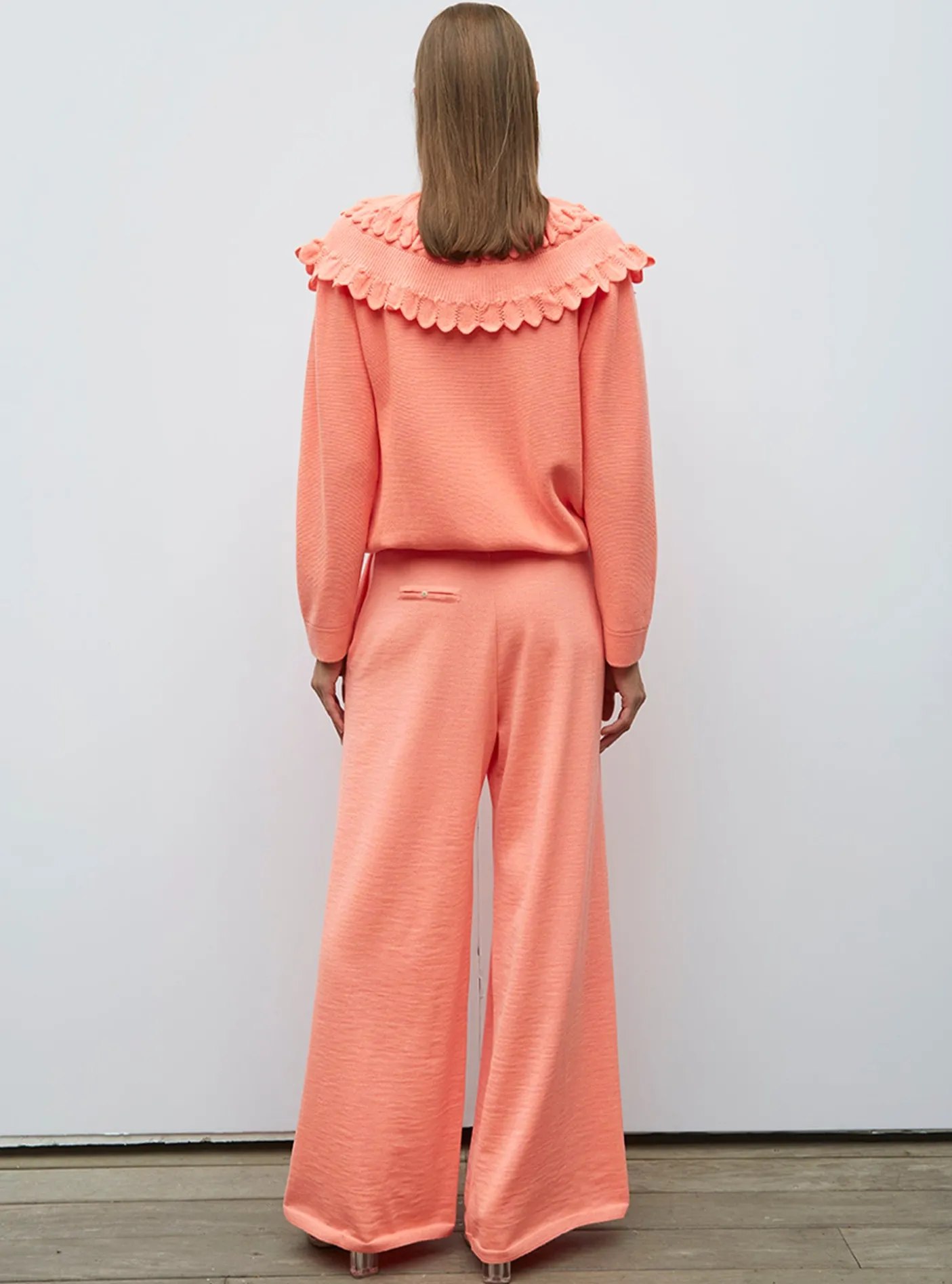 blouse en maille à maxi col