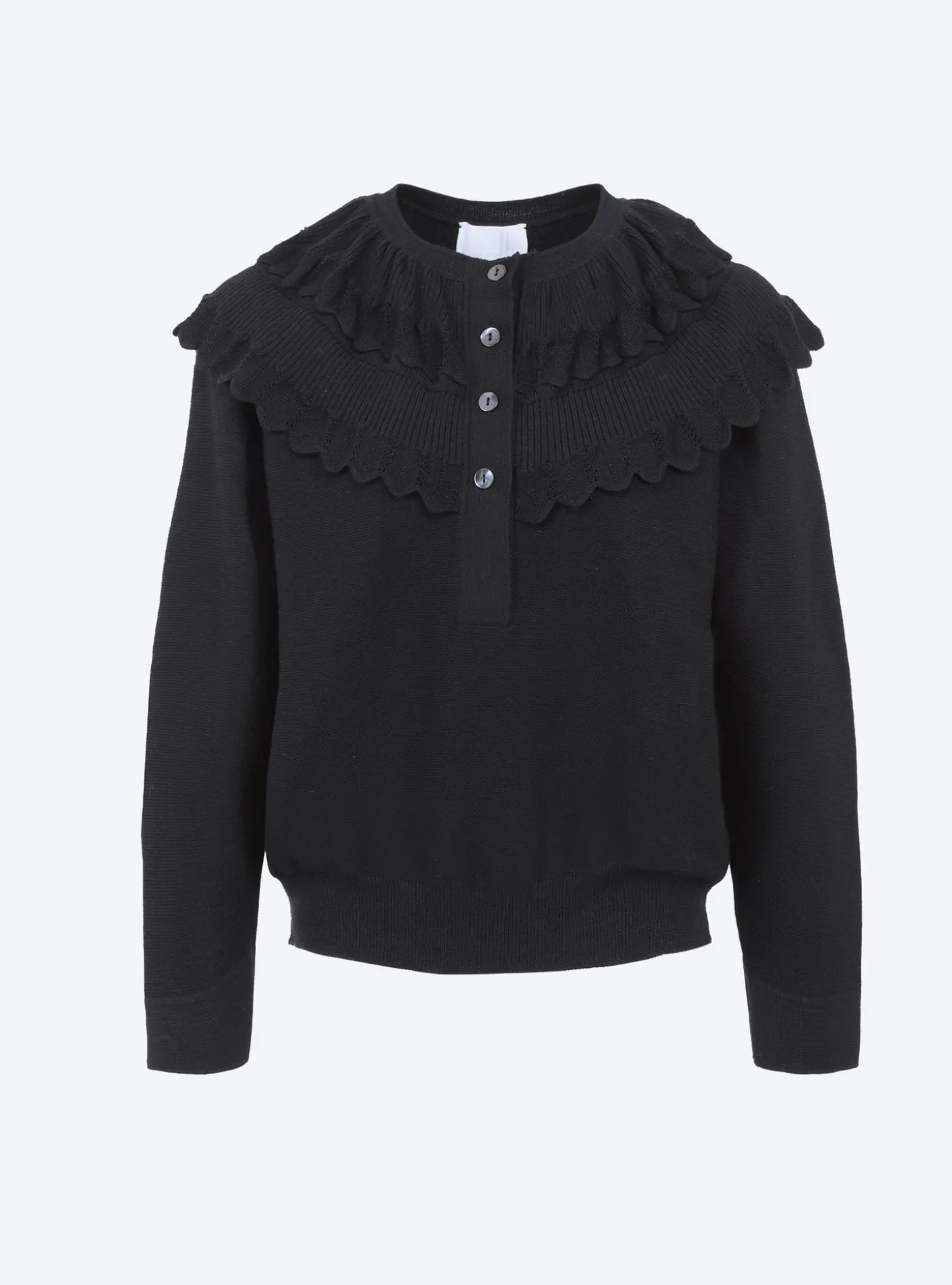 blouse en maille à maxi col