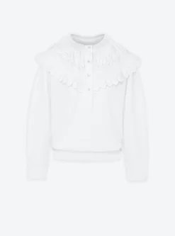 blouse en maille à maxi col