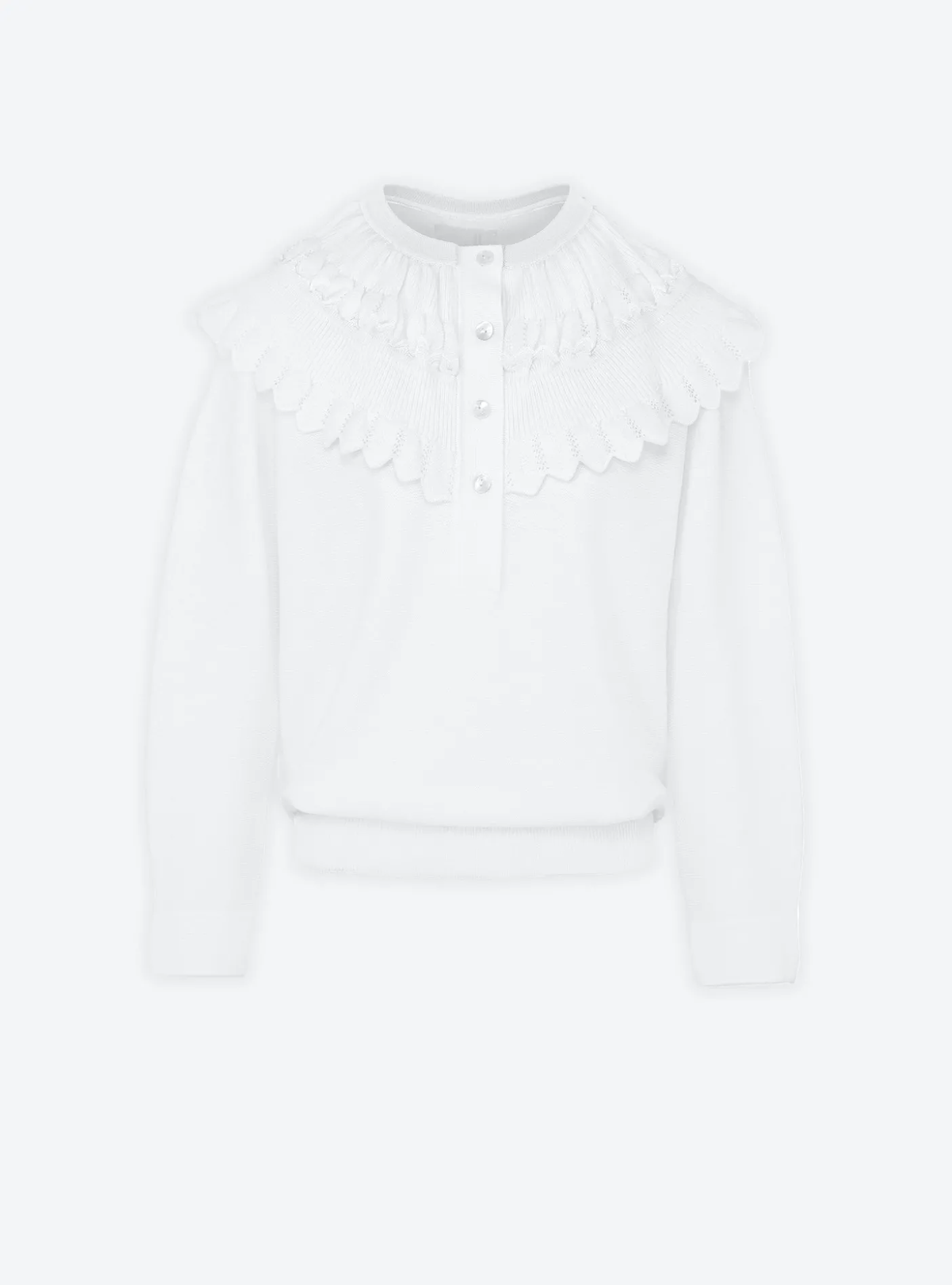 blouse en maille à maxi col