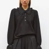 blouse en maille col dentelle