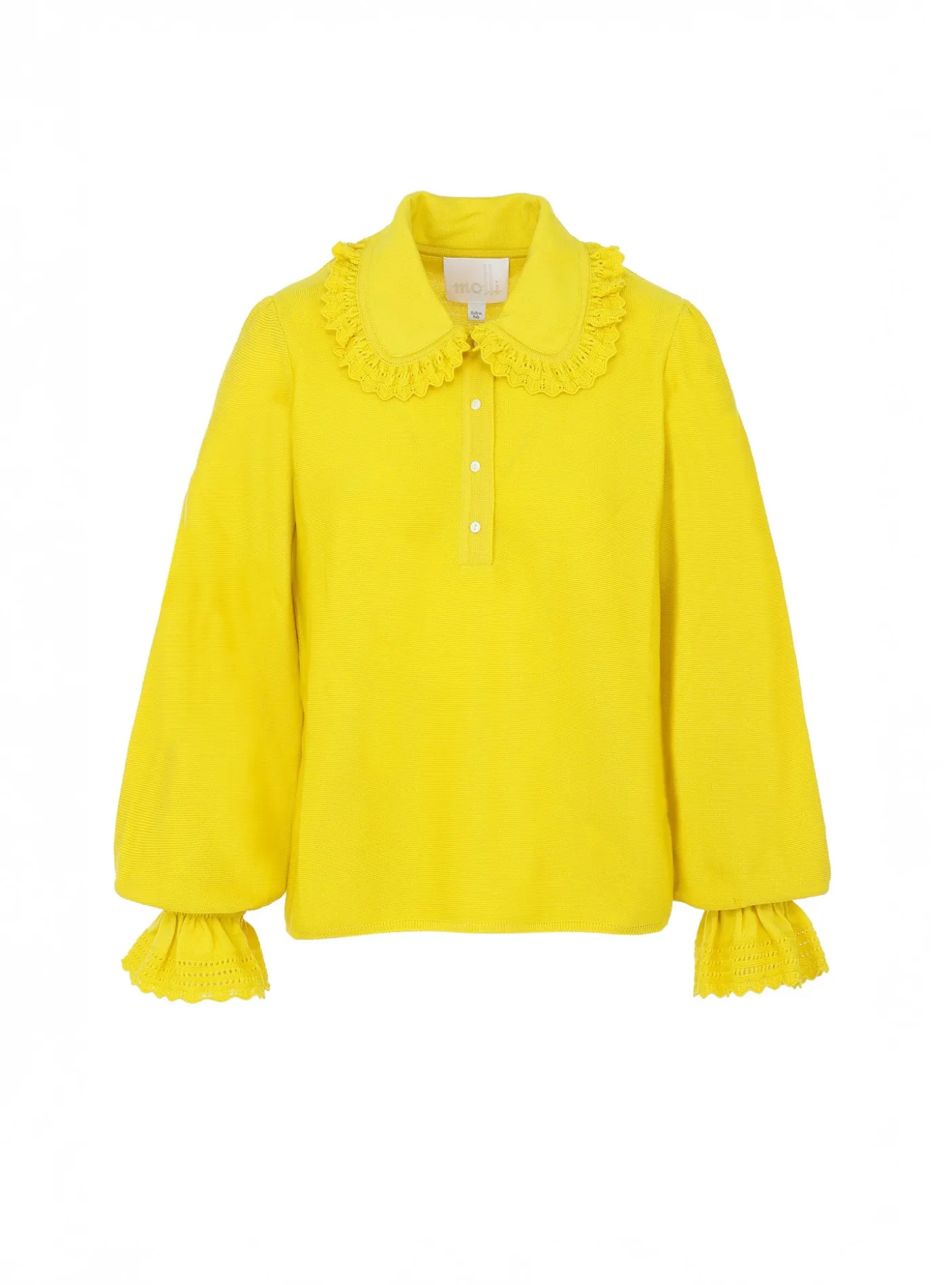 blouse en maille col dentelle