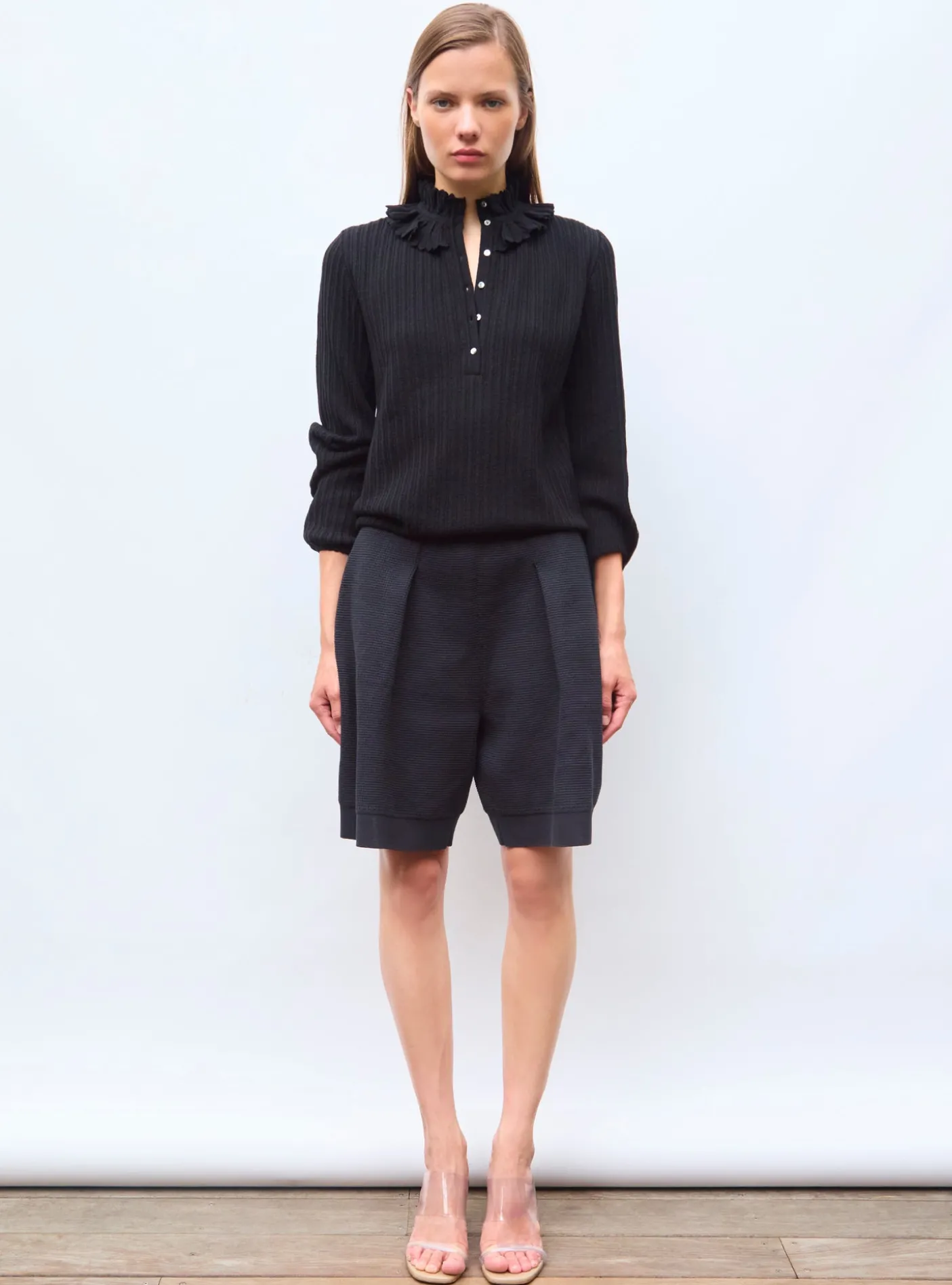 blouse maille mini-chevrons