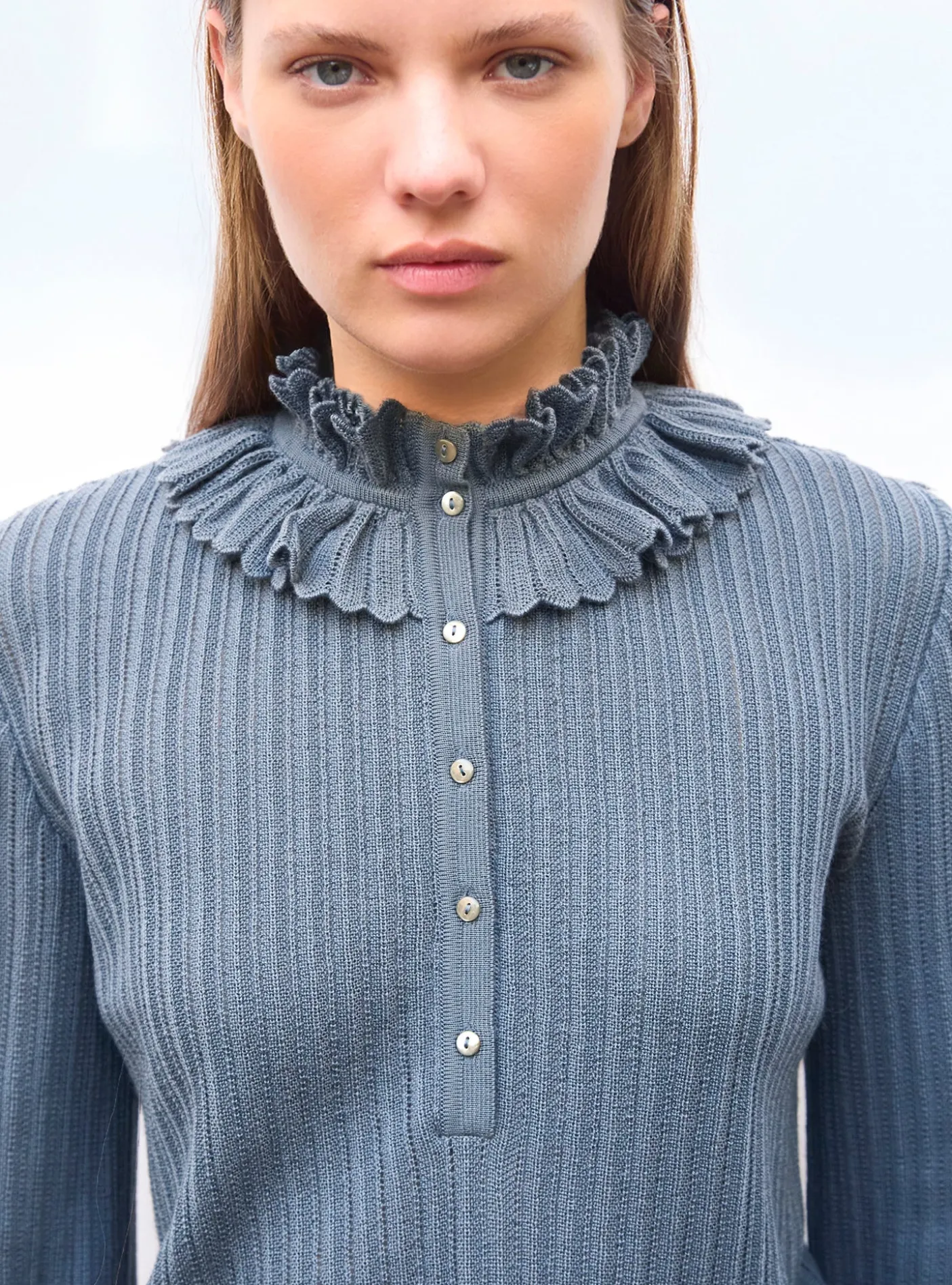 blouse maille mini-chevrons