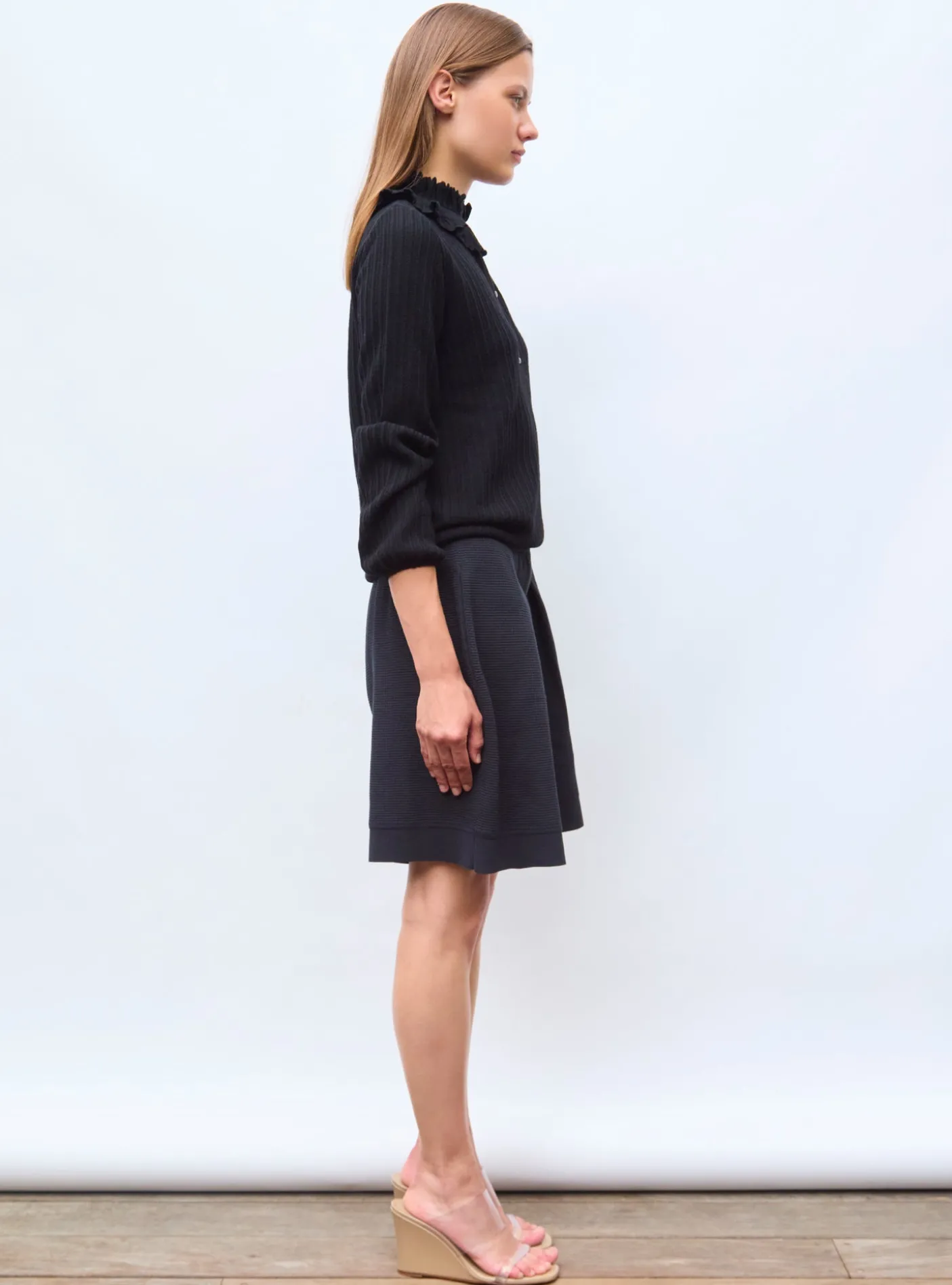 blouse maille mini-chevrons