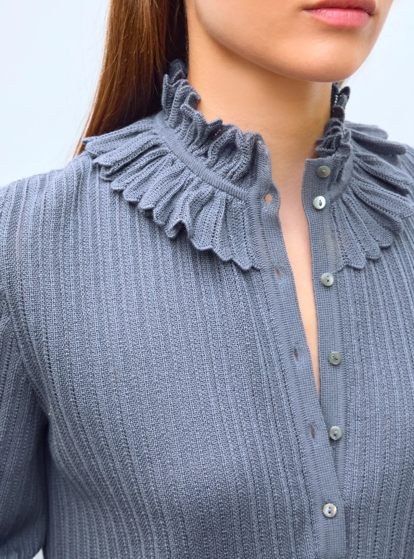 blouse maille mini-chevrons