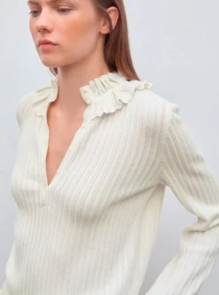 blouse maille mini-chevrons