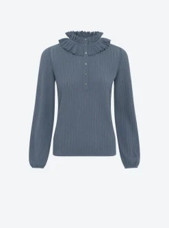 blouse maille mini-chevrons