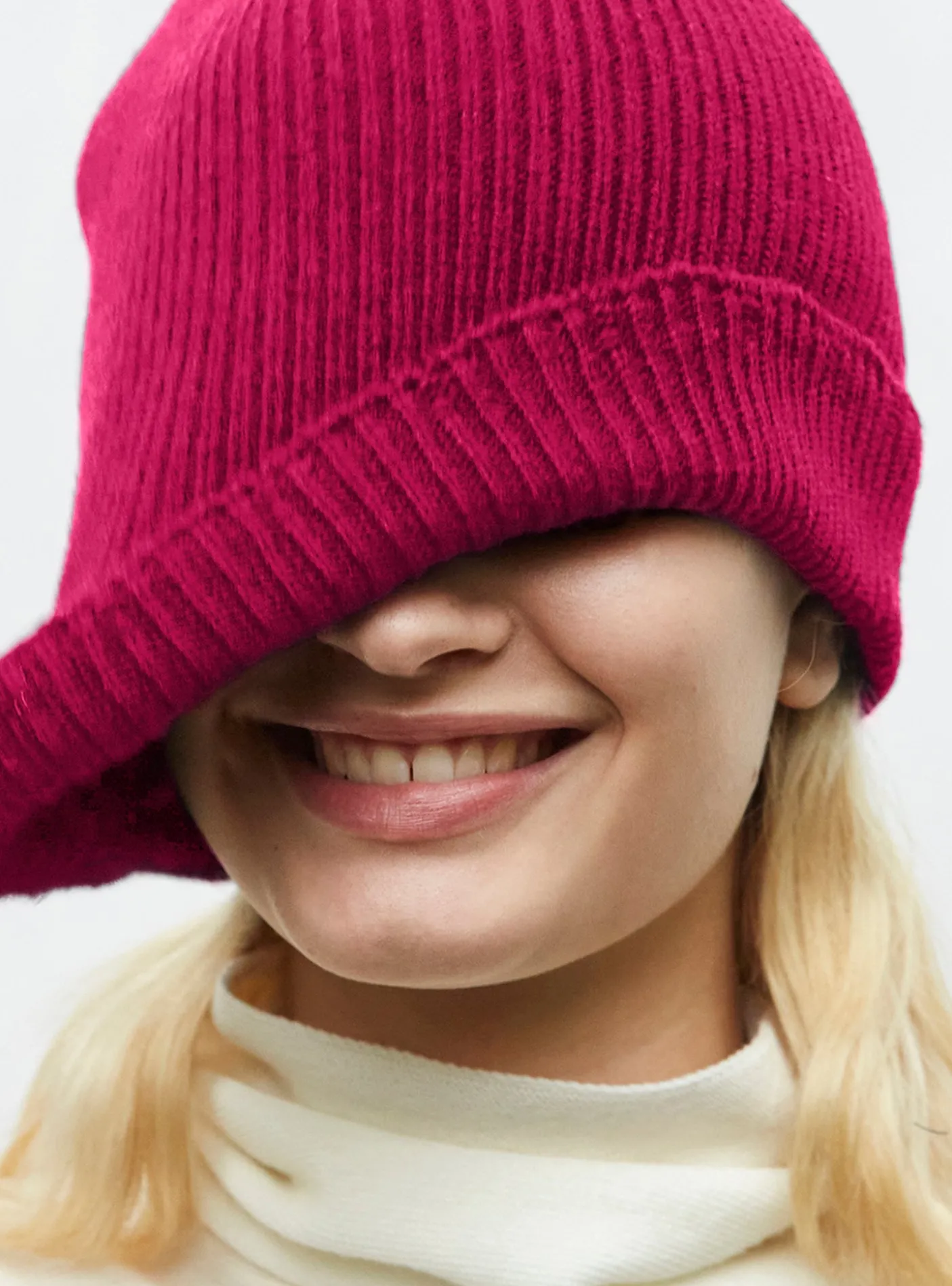 bonnet côtes festonnées en maille