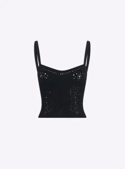 brassière maille broderie anglaise