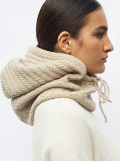 cagoule en maille torsadée
