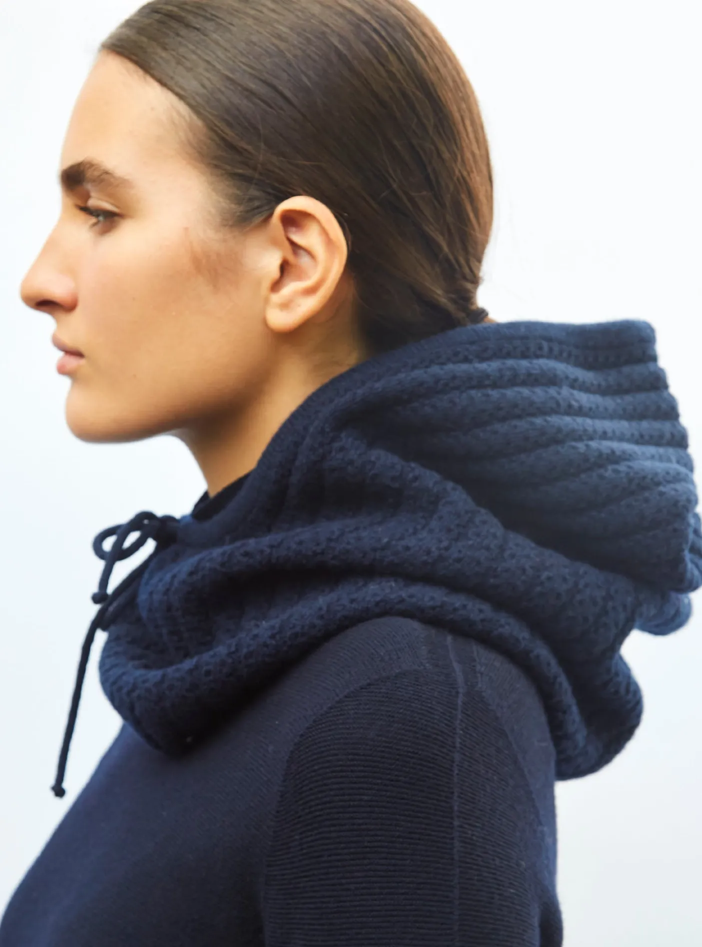 cagoule en maille torsadée