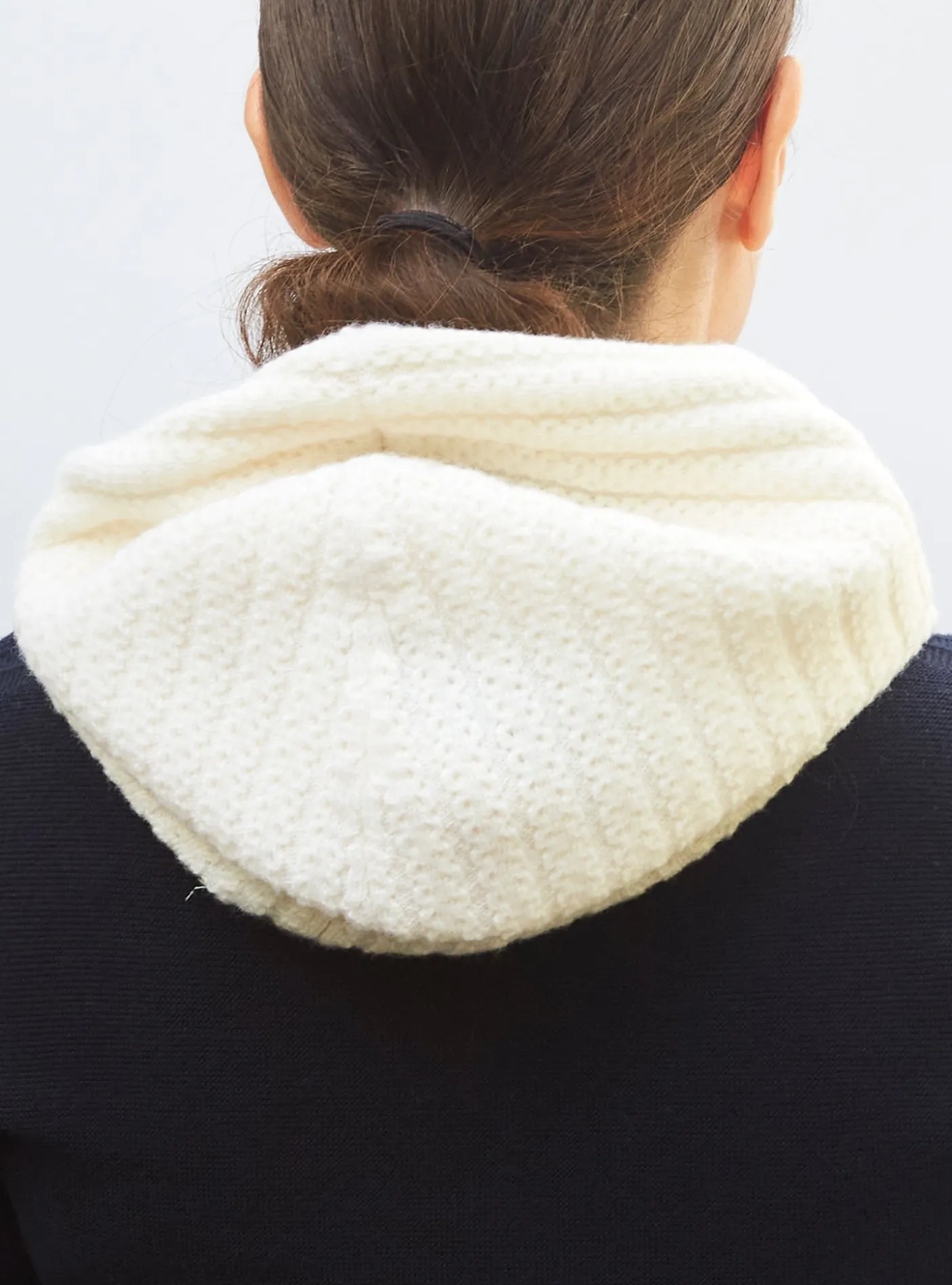 cagoule en maille torsadée