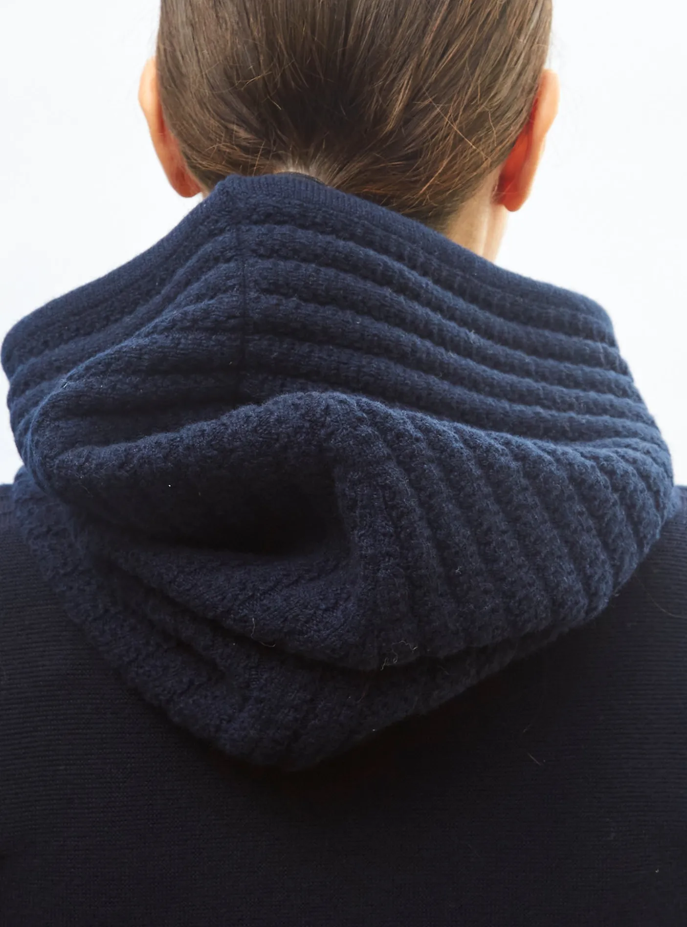 cagoule en maille torsadée