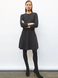 cardigan maille boutis