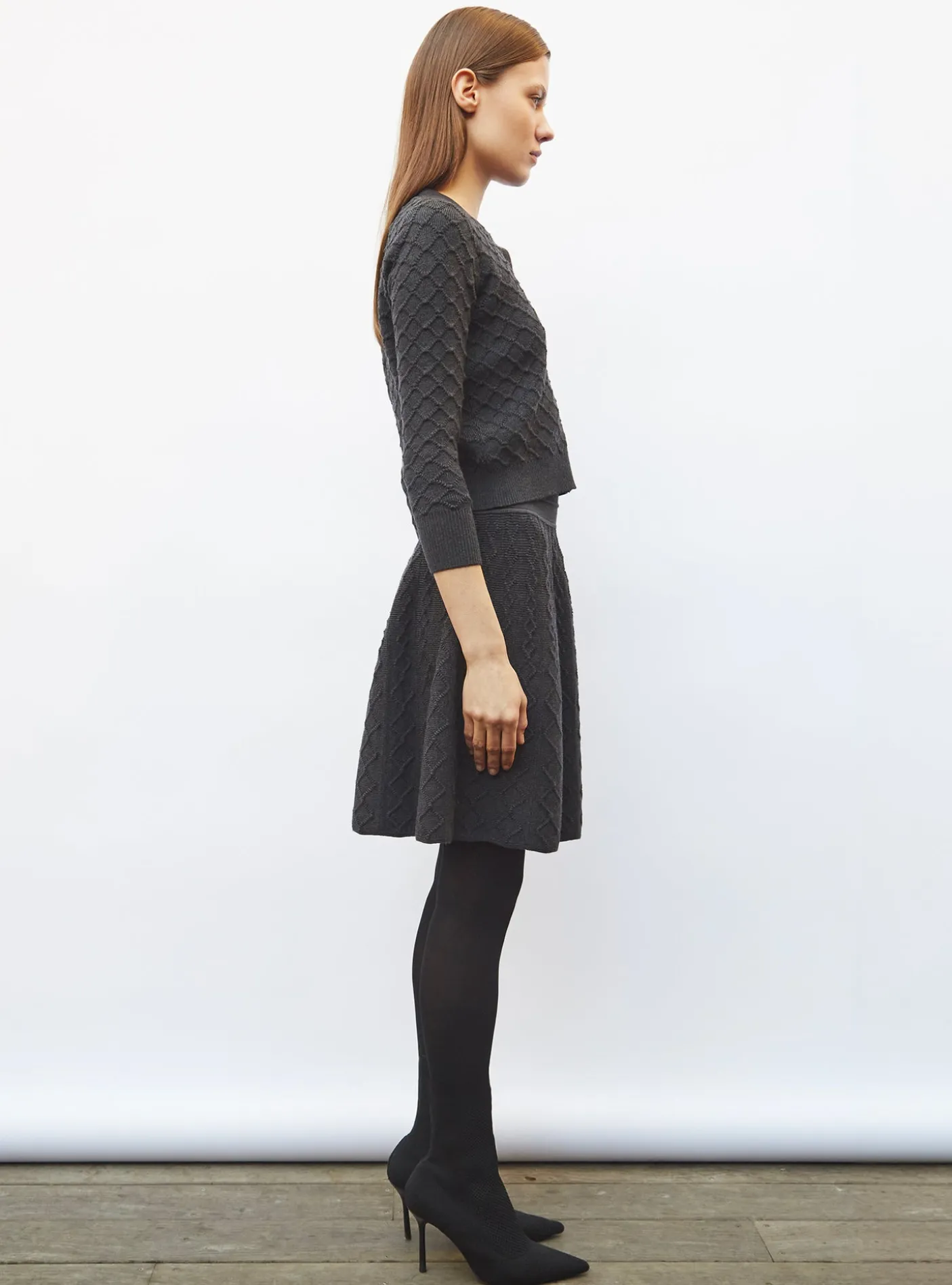 cardigan maille boutis