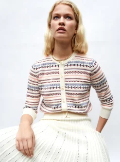 cardigan maille jacquard fair isle