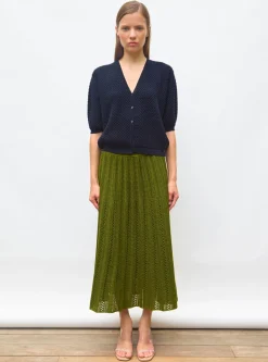 cardigan v maille cloquée