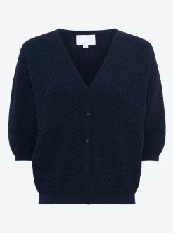 cardigan v maille cloquée