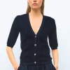 cardigan v maille smockée