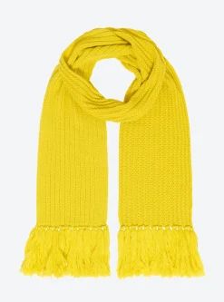 écharpe longue maille à franges