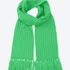 écharpe longue maille à franges