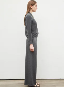 chemise en maille col volanté