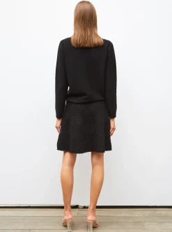 chemise en maille col volanté