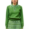 chemise maille brodée main