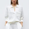 chemise maille col gansé