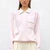 chemise maille col gansé