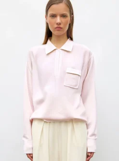 chemise maille col gansé