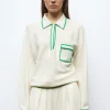 chemise maille col gansé