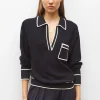 chemise maille col gansé