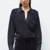chemise maille col gansé