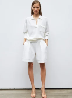 chemise maille col gansé