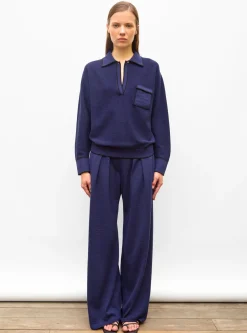 chemise maille col gansé