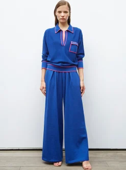 chemise maille col gansé