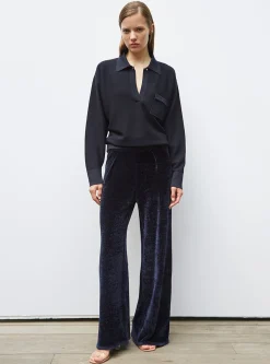 chemise maille col gansé