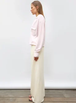 chemise maille col gansé
