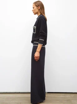 chemise maille col gansé