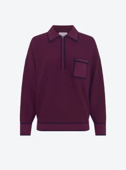 chemise maille col gansé