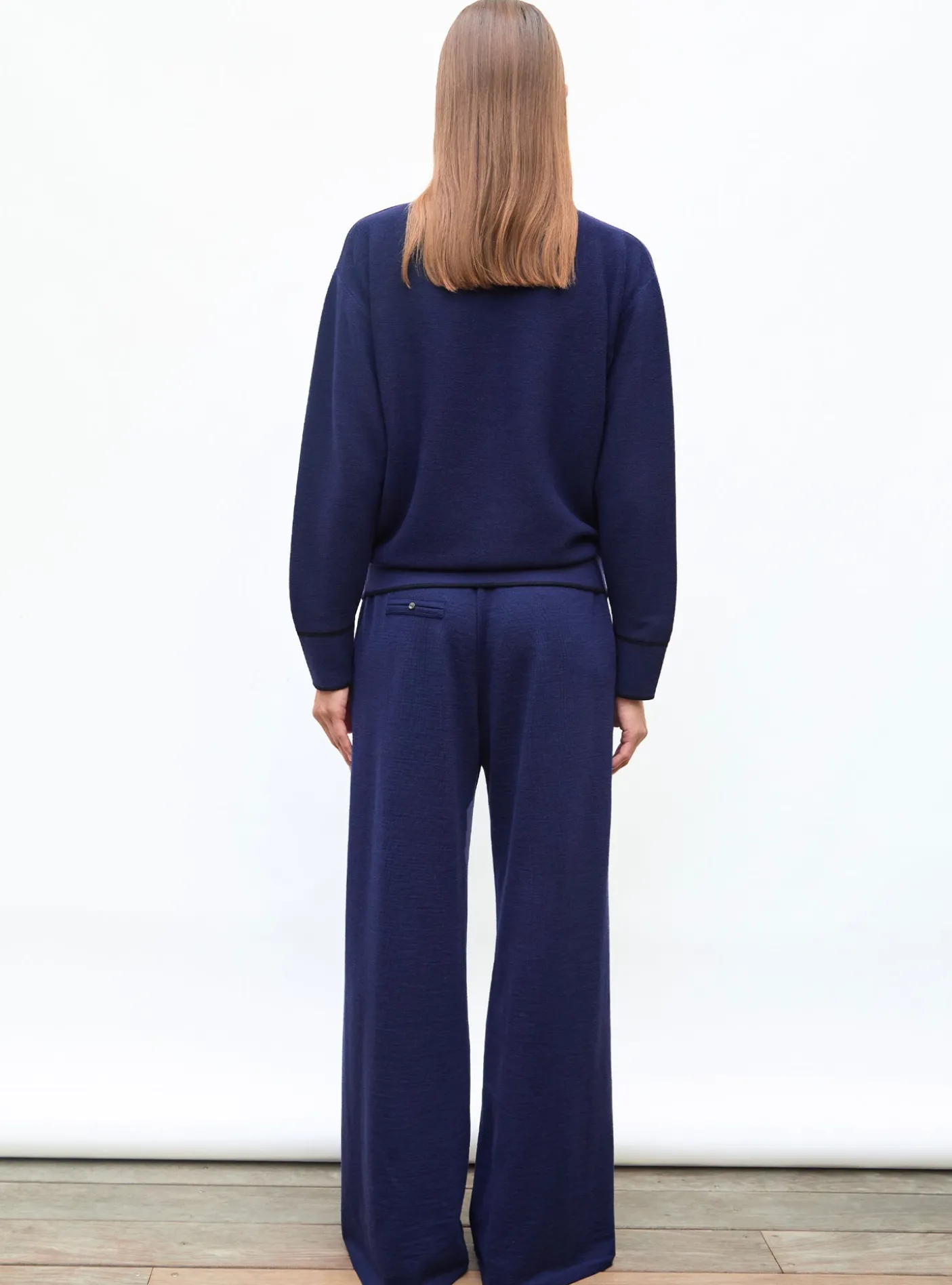 chemise maille col gansé