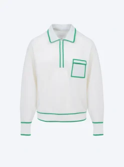 chemise maille col gansé