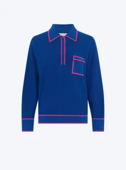 chemise maille col gansé