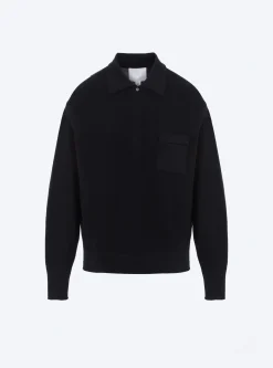 chemise maille col gansé