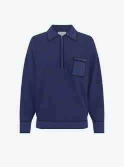 chemise maille col gansé